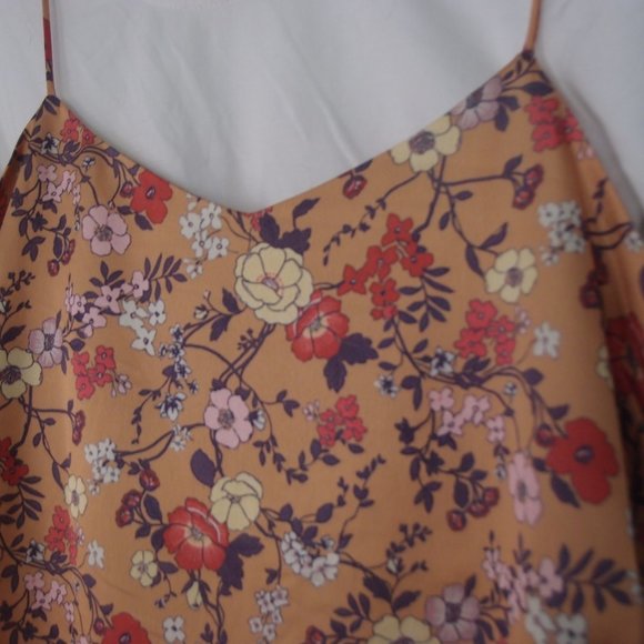 Moving Sale💫 Chelsea & Violet Mustard Gold Satin Summer Dress - Picture 2 of 6